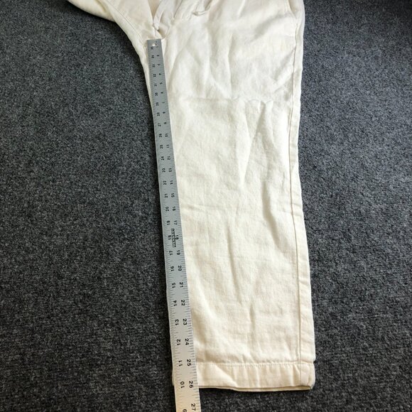 Banana Republic Pants Mens 34 Beige Linen Blend Drawstring Elastic Button Beach - Picture 8 of 12